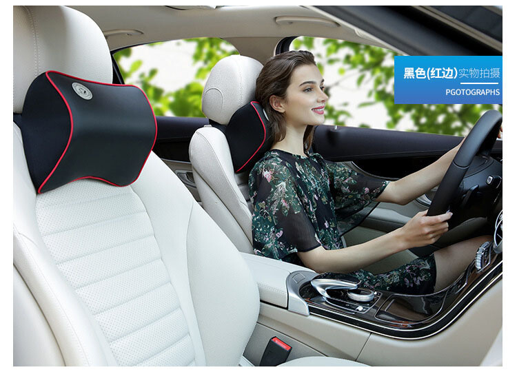 Car Neck Headrest Pillow Protective Rest Head Support Cushion Car Memory Cotton