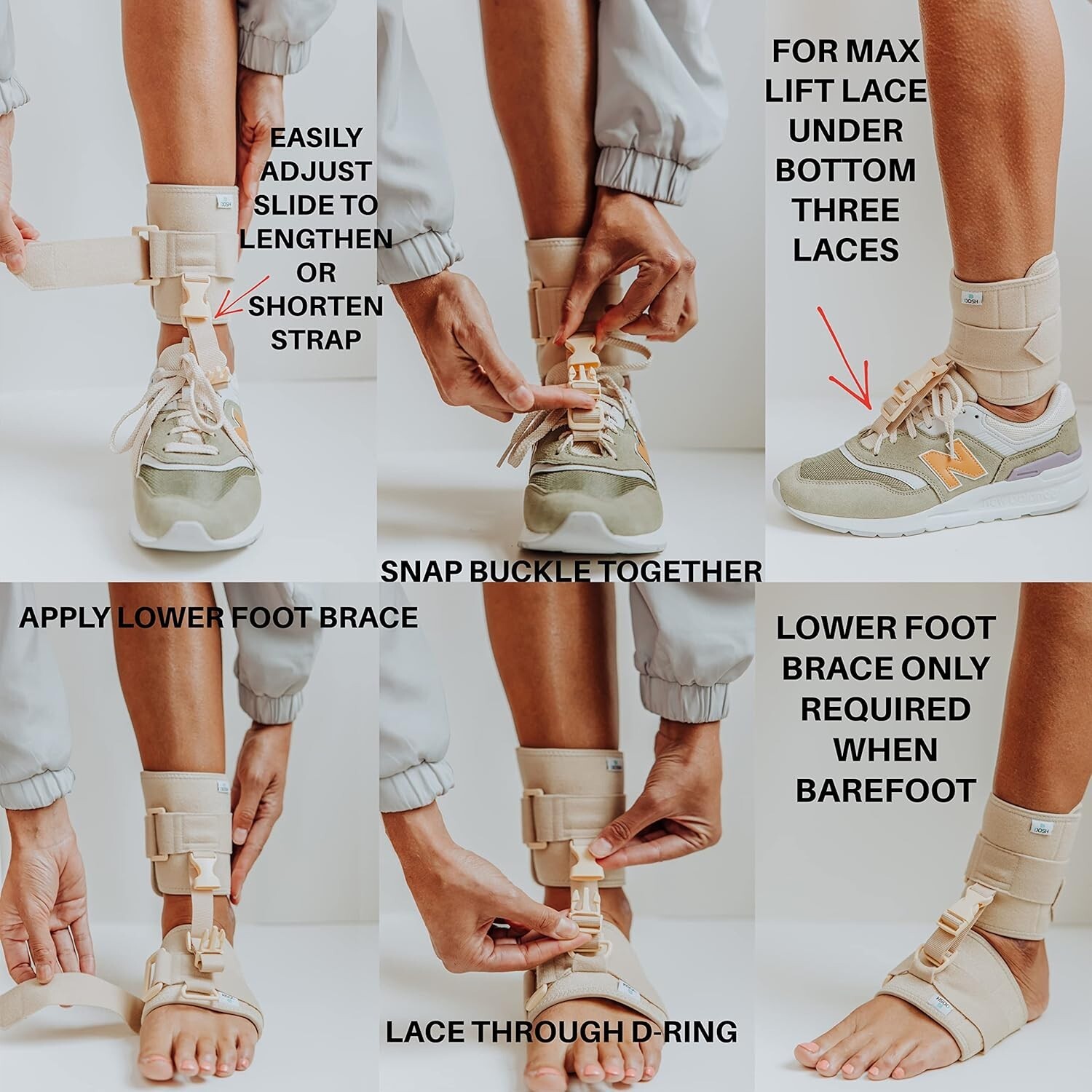 Discreet Multi-Use Foot Drop Brace with Secure Buckle – Comfortable & Versatile