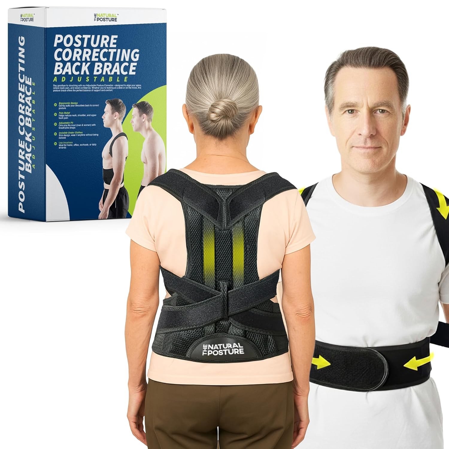 Posture Corrector for Men and Women – Lumbar Back Brace and Shoulder Straight…