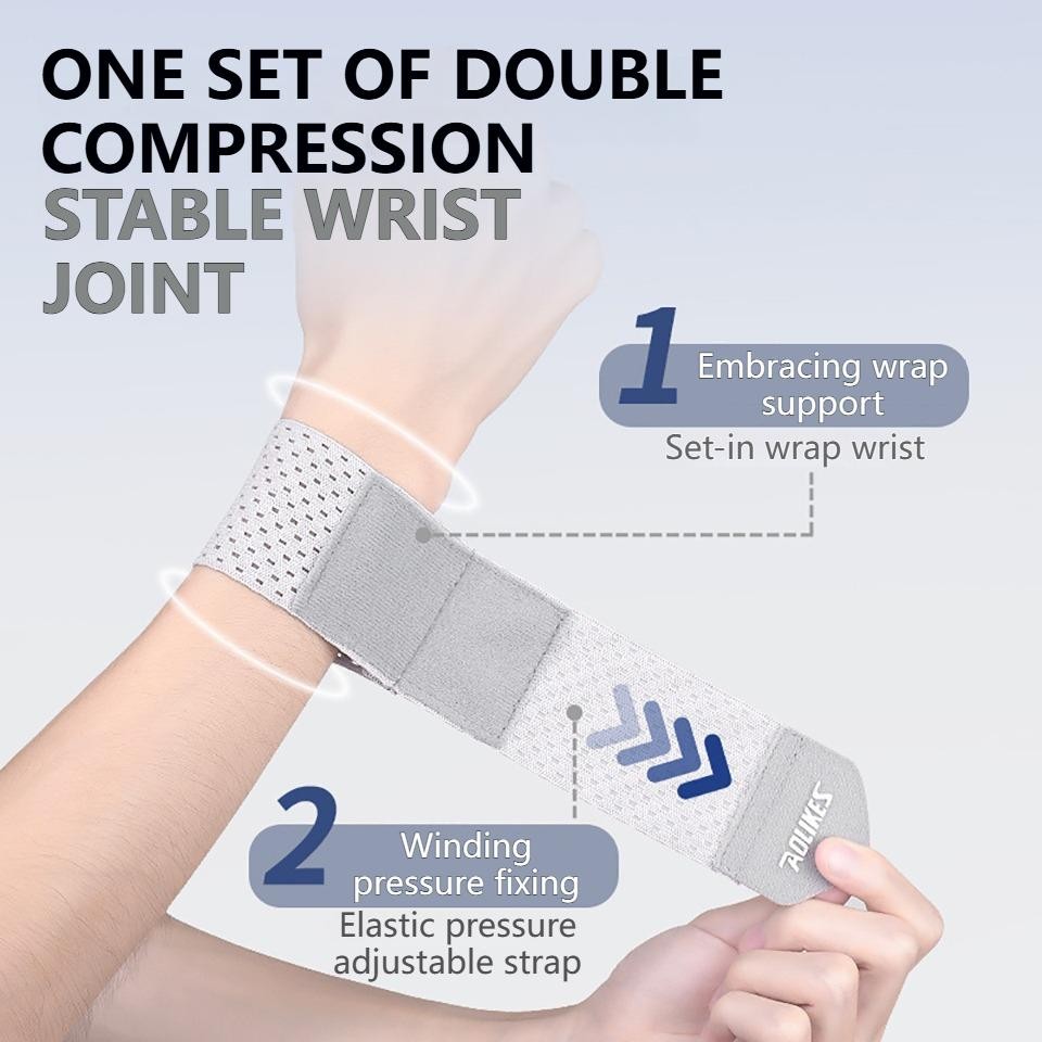 Aolikes Wrist Band Support Sleeve Gym Support Wrist Brace Wrap Breathable Elasti
