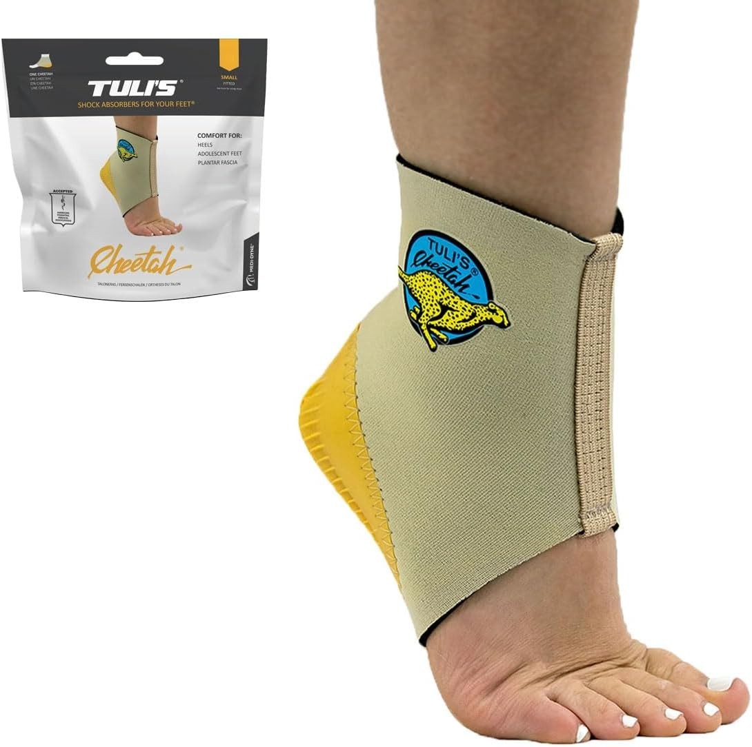 Tuli’S Cheetah Heel Cup with Compression Sleeve for Sever’S Disease and Heel Pai