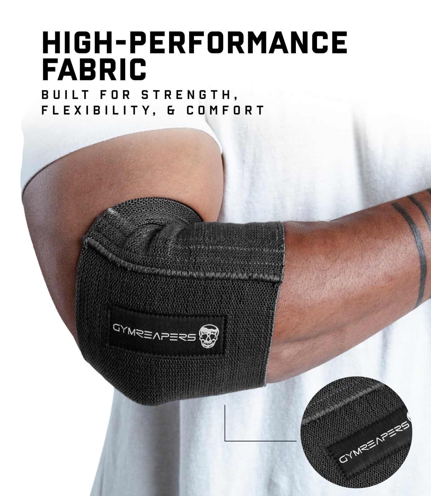 Gymreapers Elbow Cuff Gray 9″