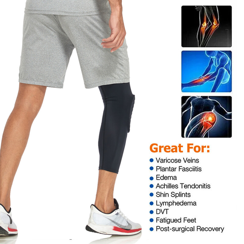 Compression Sleeve Support Leg Knee Pad Brace Sport Pain Guard For Men Women
