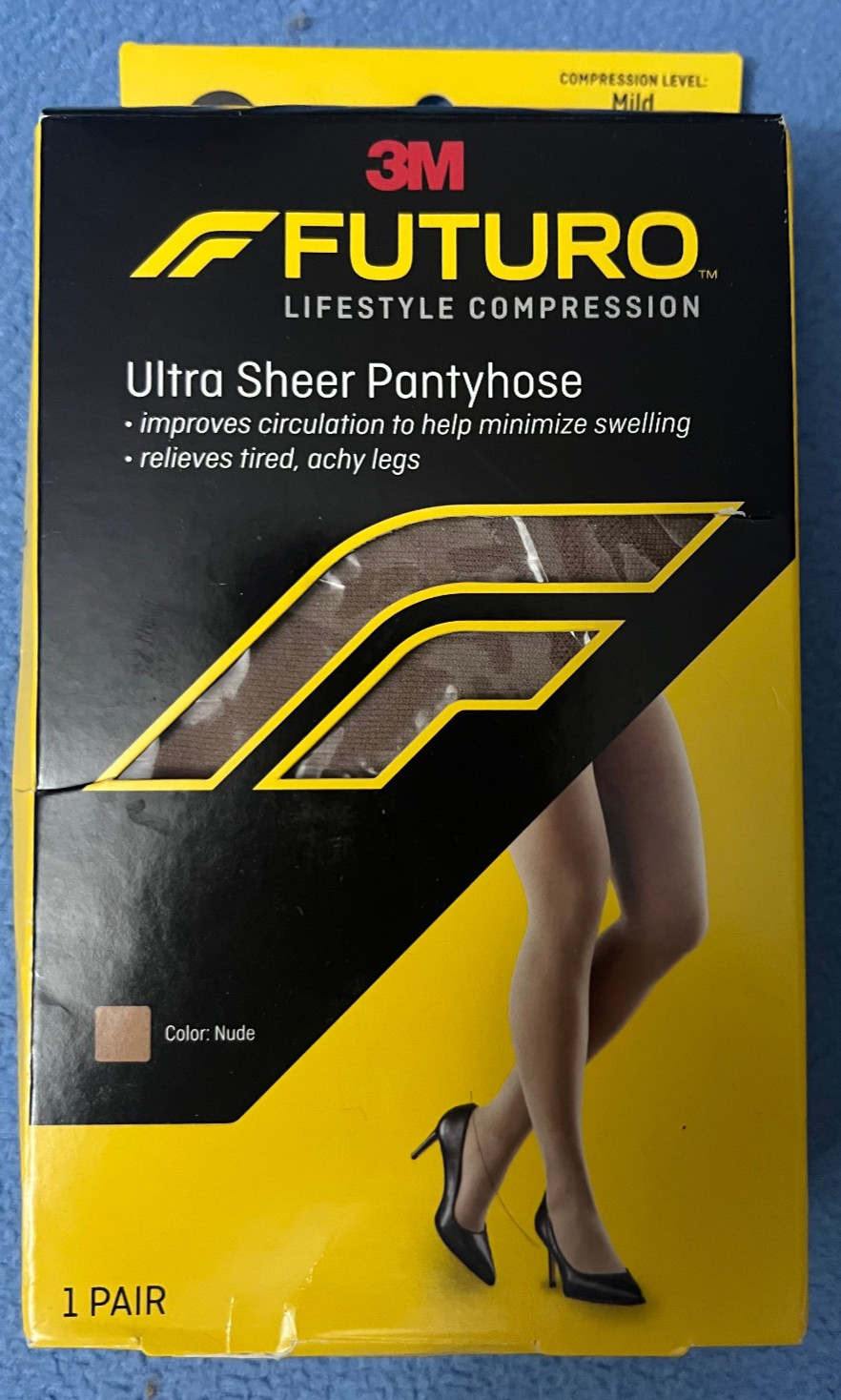 3M FUTURO Ultra Sheer Pantyhose Nude Mild Compression MEDIUM 1 In Pack M