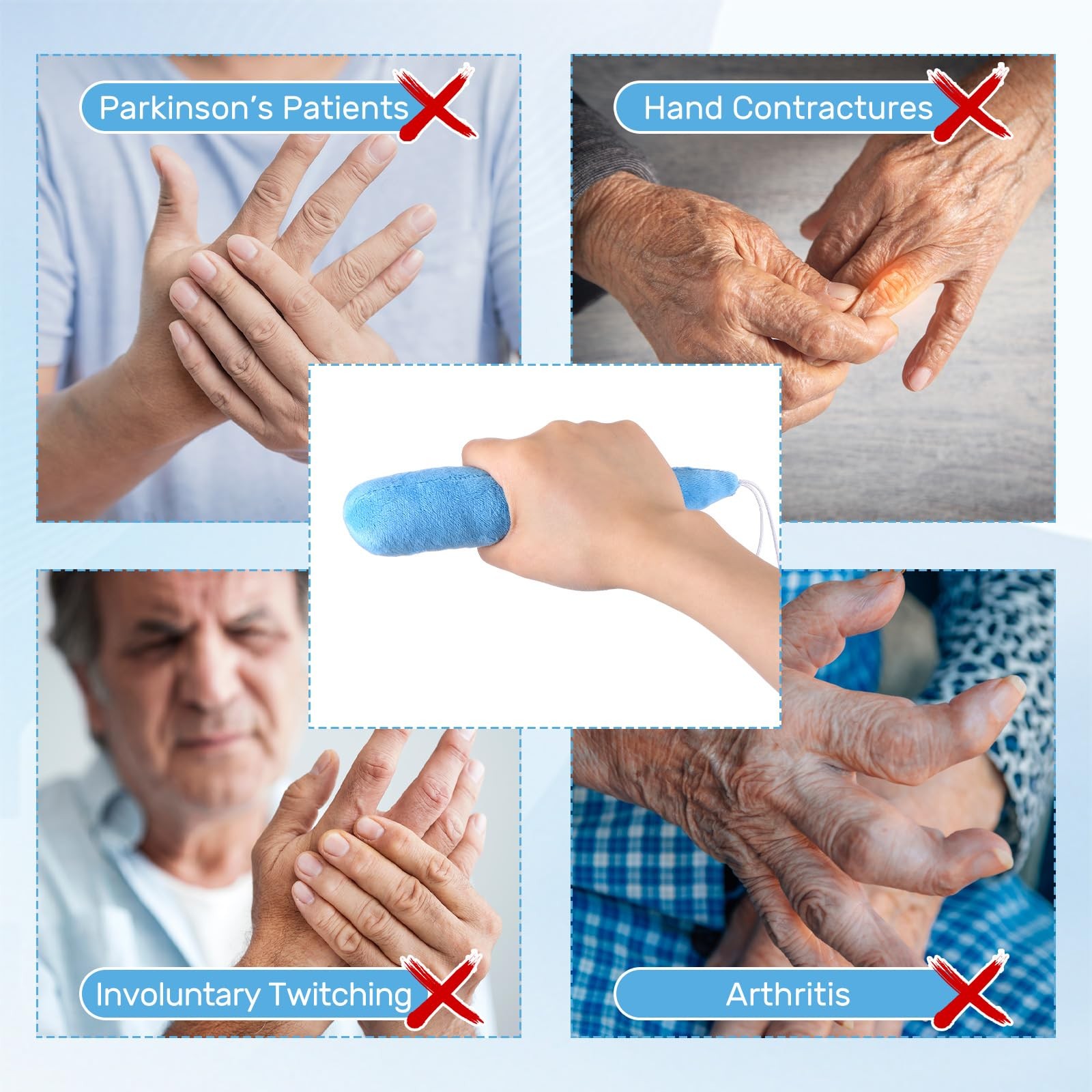 Palm Protector Hand Carrot Shape Contracture Cushion Finger Support 4 PCS
