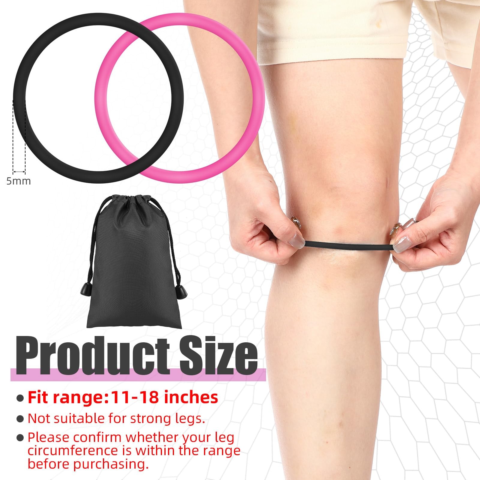 Knee Strap Patella Tendon Brace Support for Running Basketball Pain Relief M Bla