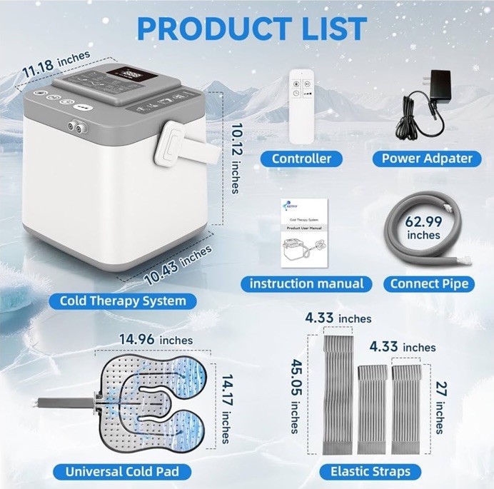 Ketfly Cold Therapy Machine With Programmable Timer And Silent Pump