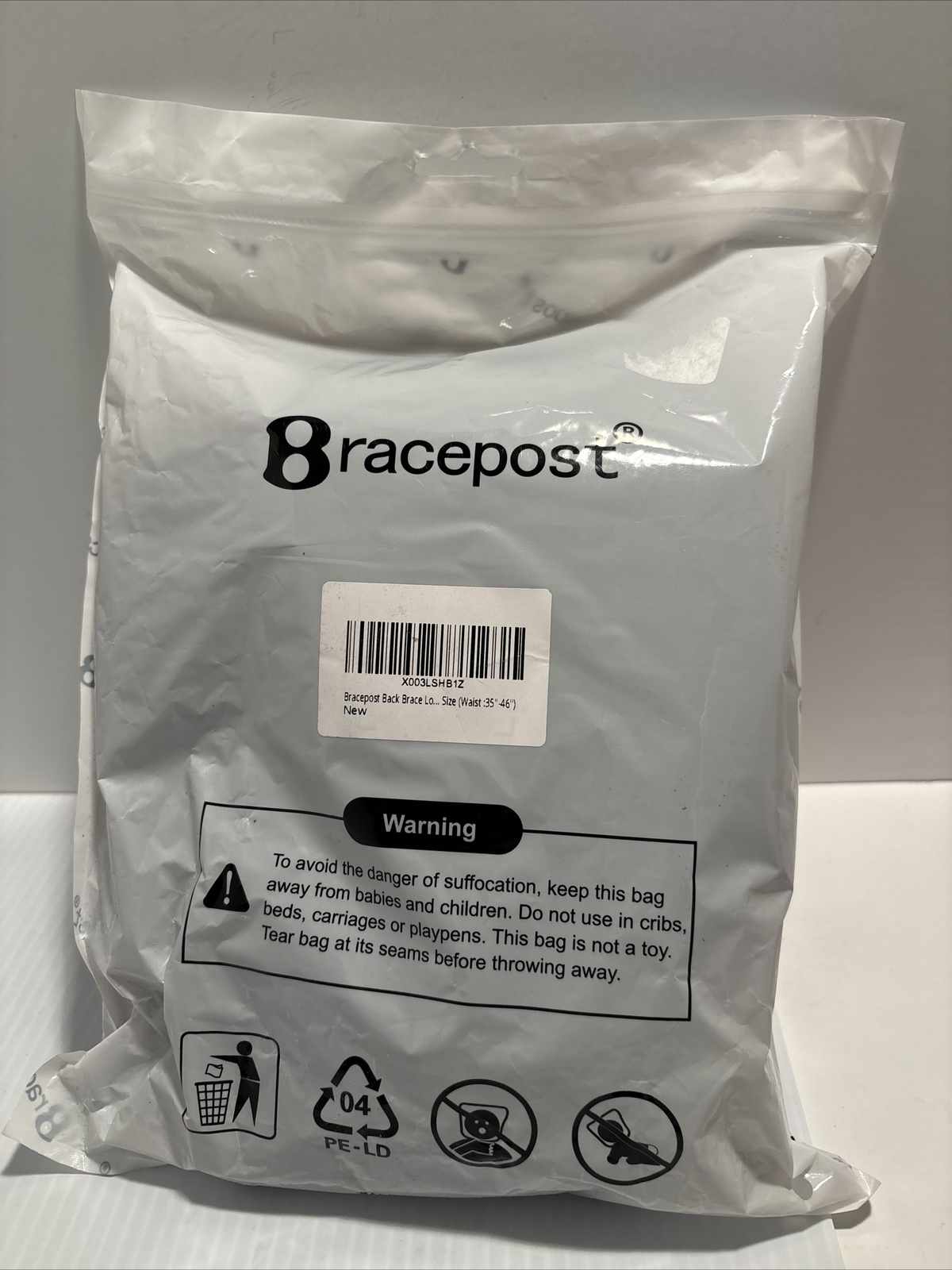 Bracepost Adjustable Back Brace Size: 35” – 46” (x)