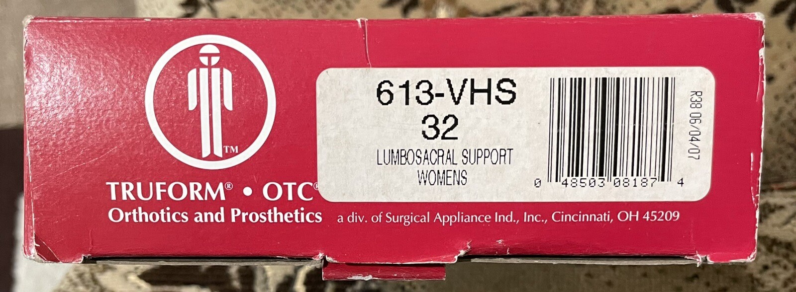 New TruForm OTC Lumbo Sacral Support for Women. 32. 643-VHS