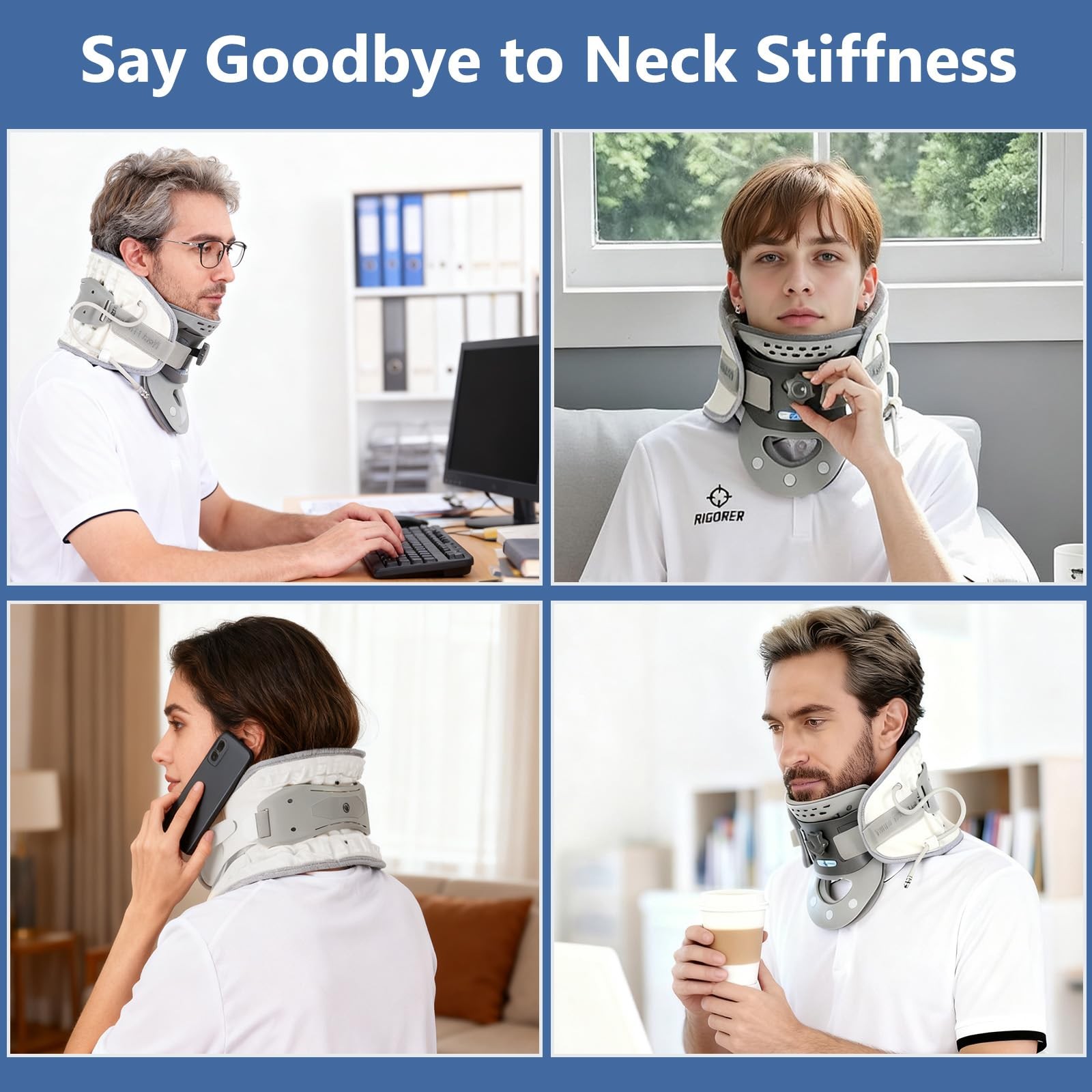 Cervical Traction Device, Neck Stretcher Cervical Traction, Adjustable Neck B…