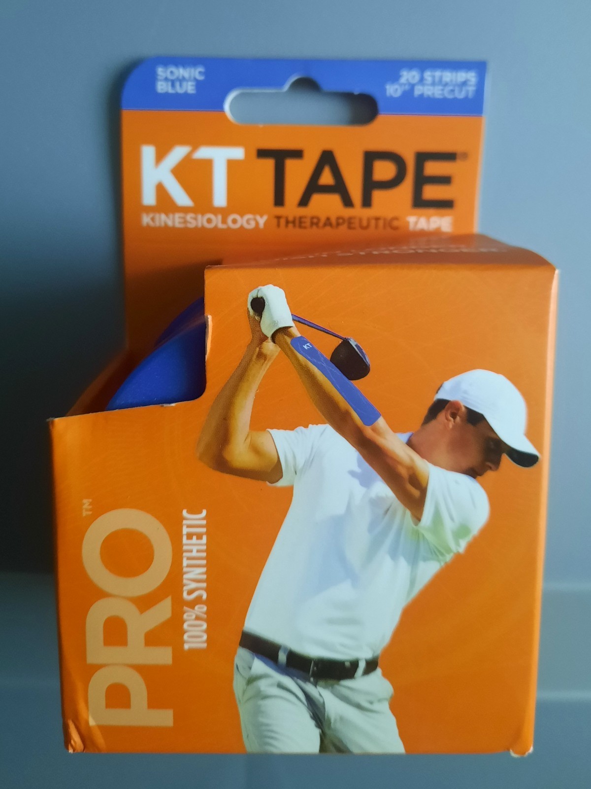 KT Tape Synthetic Therapeutic NEW 20 Strips Roll Sonic Blue 2″ x 10″ Golf Tennis