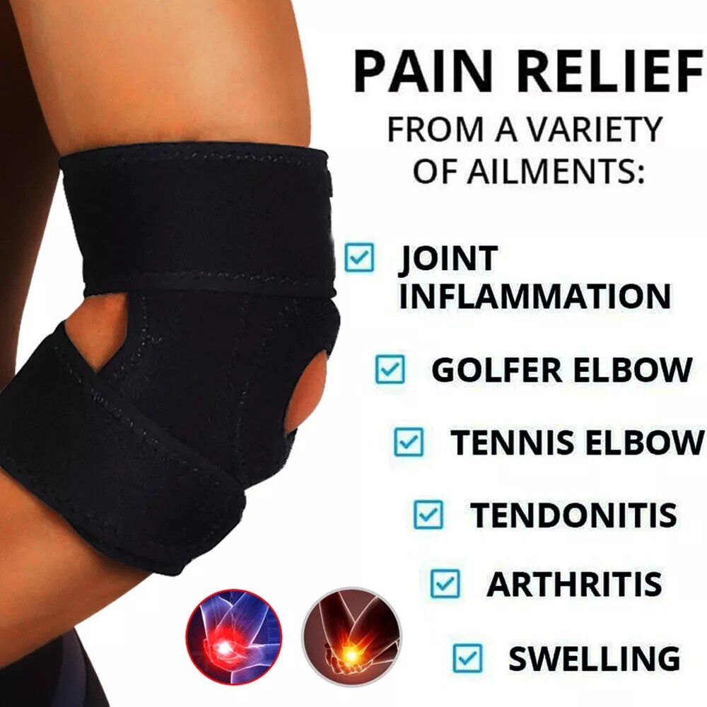 Women Men Sports Elbow Brace Support Arthritis Tendonitis Arm Joint Pain Straps
