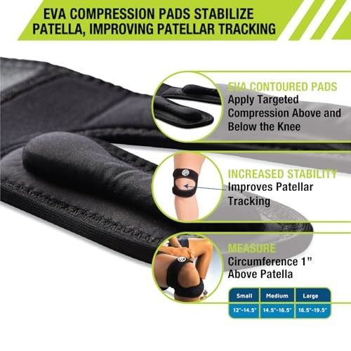 Pro-Tec X-Trac Dual Strap Knee Support, Quadriceps and Patellar Tendon Medium