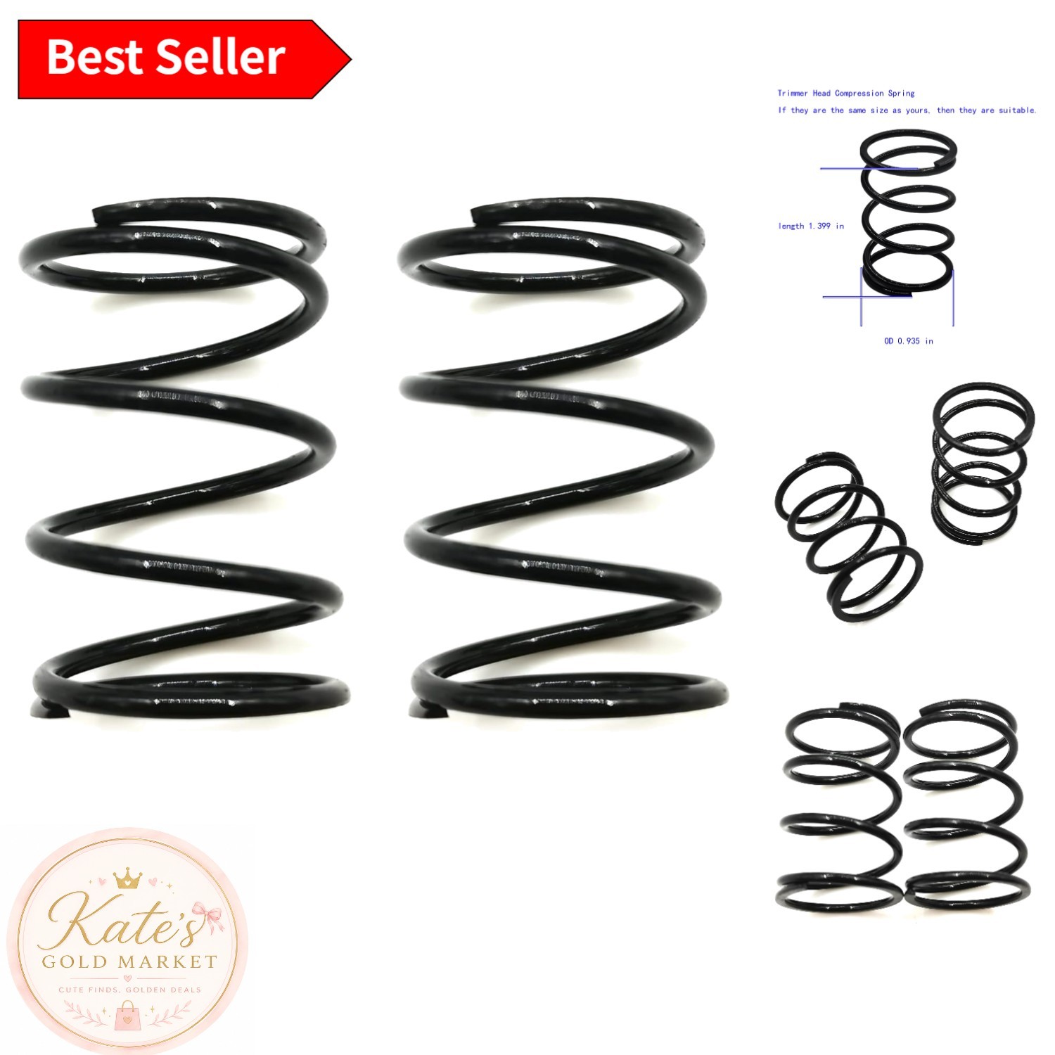 High-Strength Compression Springs for EGO Trimmers – 2 Pack Compatible