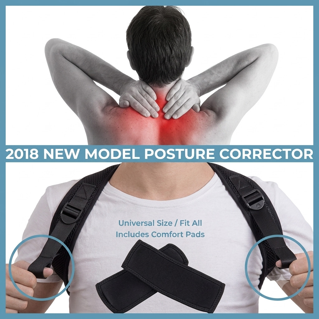 Posture Corrector Support Magnetic Back Shoulder Brace Belt Band For Men Women
