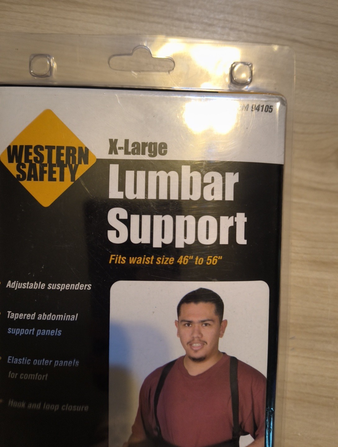 Western Safety Lumbar Support Posture Back Support Belt Size XL 46”-56” New