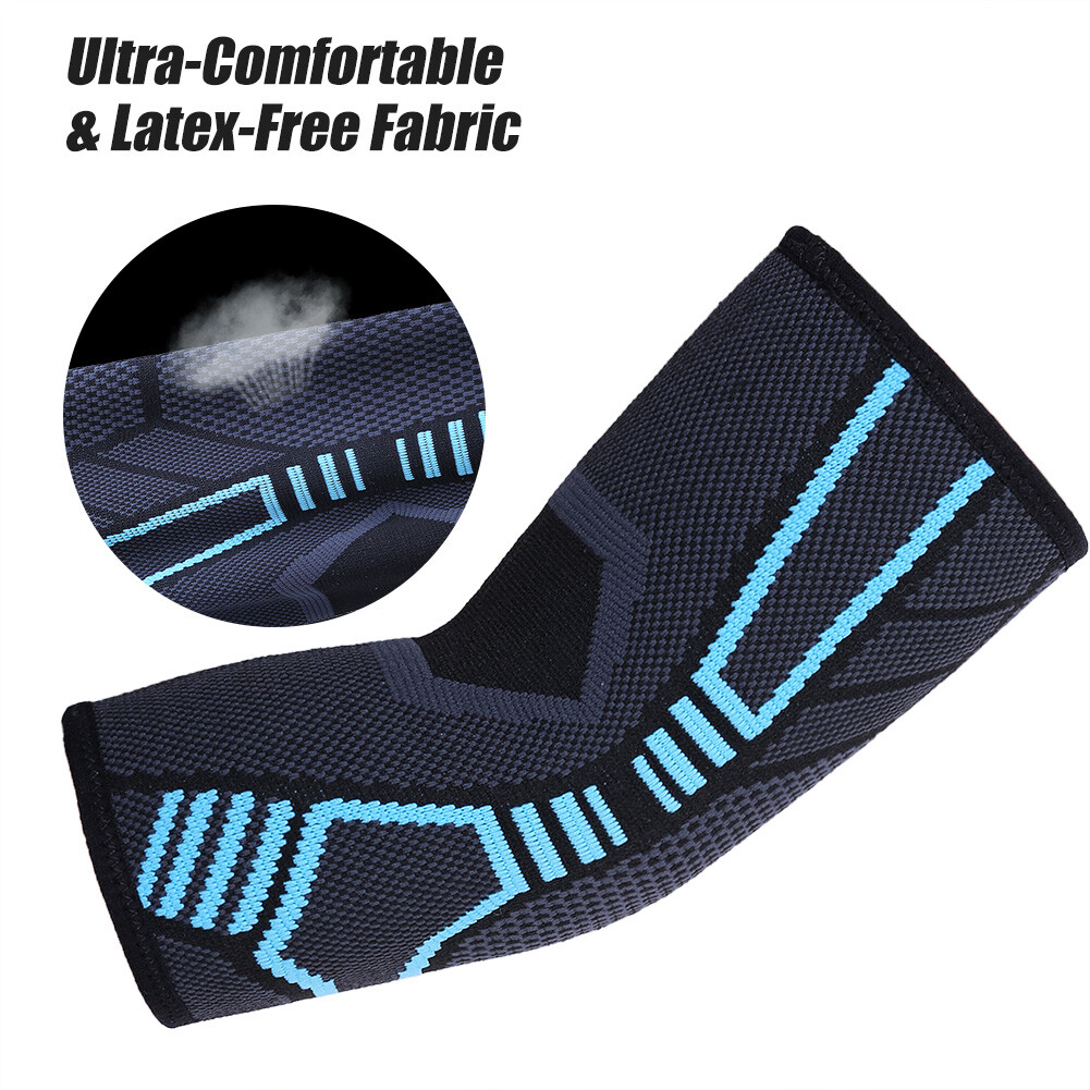 2 Pcs Elbow Brace Compression Support Sleeve Fit Arthritis Tendonitis Joint Pain