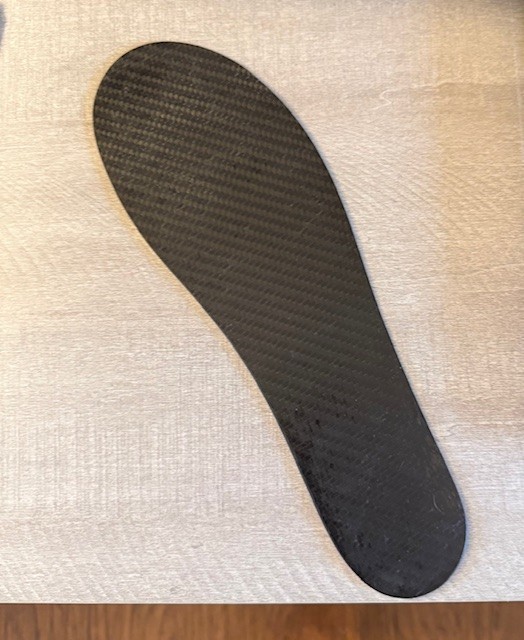 CARBON FIBER FOOT PLATE SIZE 12 FOR EITHER RIGHT OR LEFT FOOT