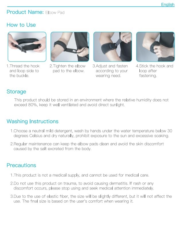 AGPTEK Elbow Brace for Tendonitis and Tennis 2 Pack, One Size, Gray