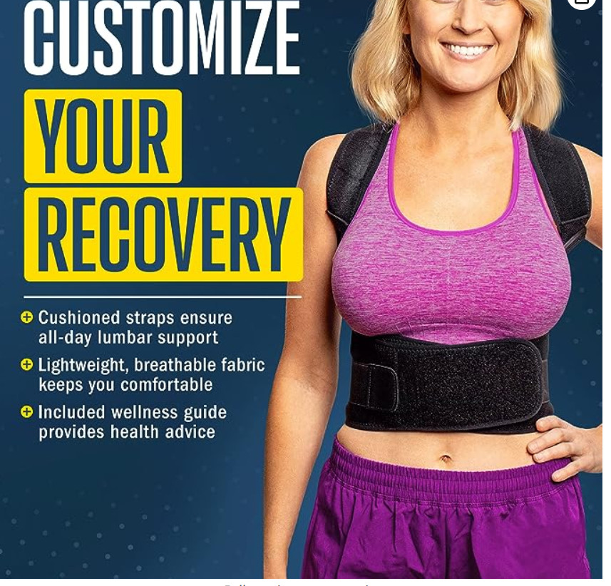 FlexGuard XSPosture Corrector for Women & Men Back Brace for Posture, Adjustable