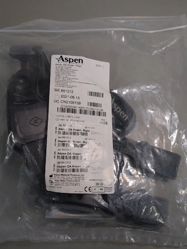 New Aspen OA Knee+ 651012 Universal Unloader Osteoarthritis Knee Brace Right Leg