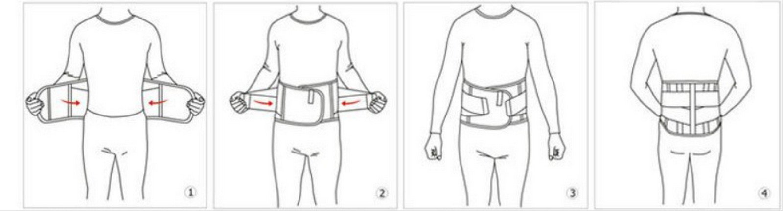 Low Back Support Brace Belt Medium Tourmaline Far Infrared Self Heating Stone