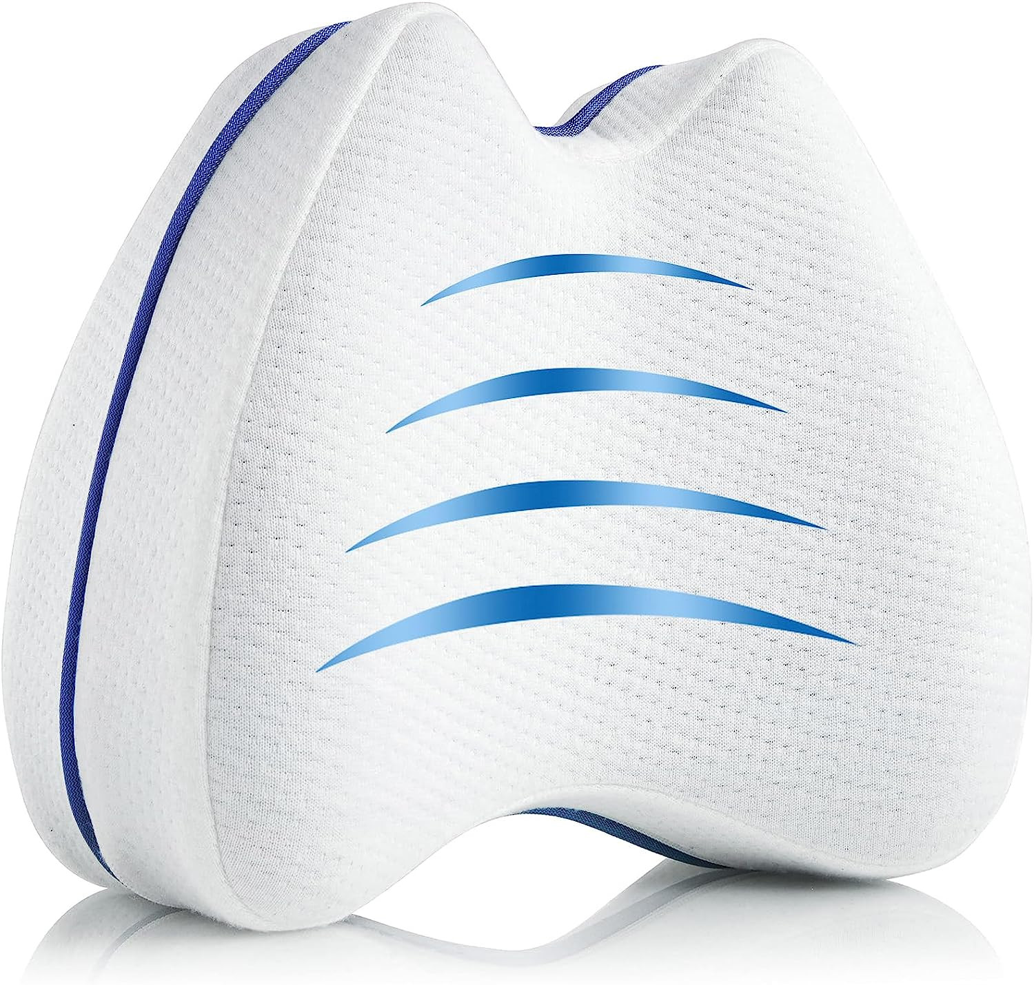 Memory Foam Knee Pillow for Side Sleepers Leg Support Back Hip Pain Relief Washa
