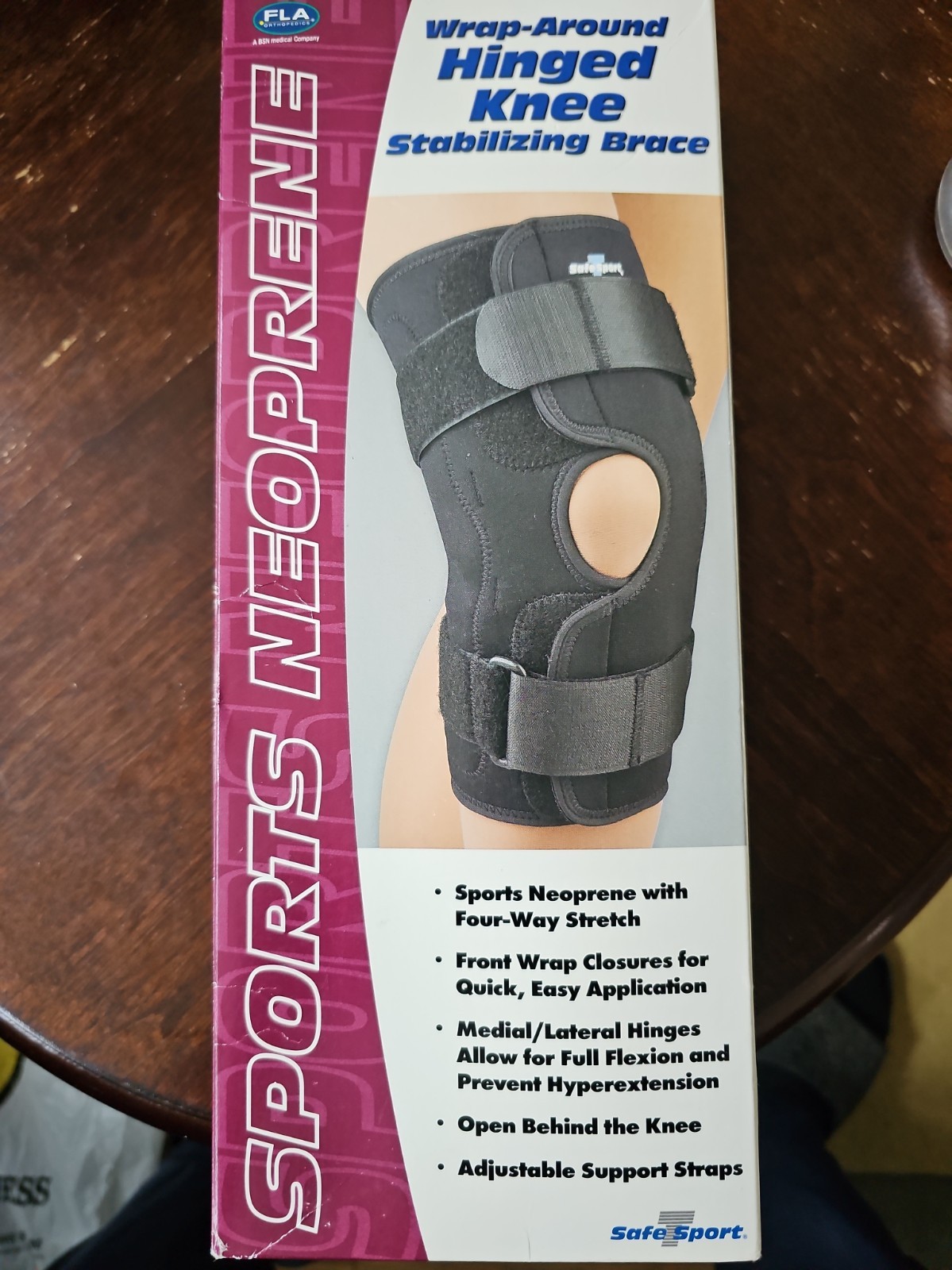 FLA Safe Sport Hinged Knee Brace Size Medium