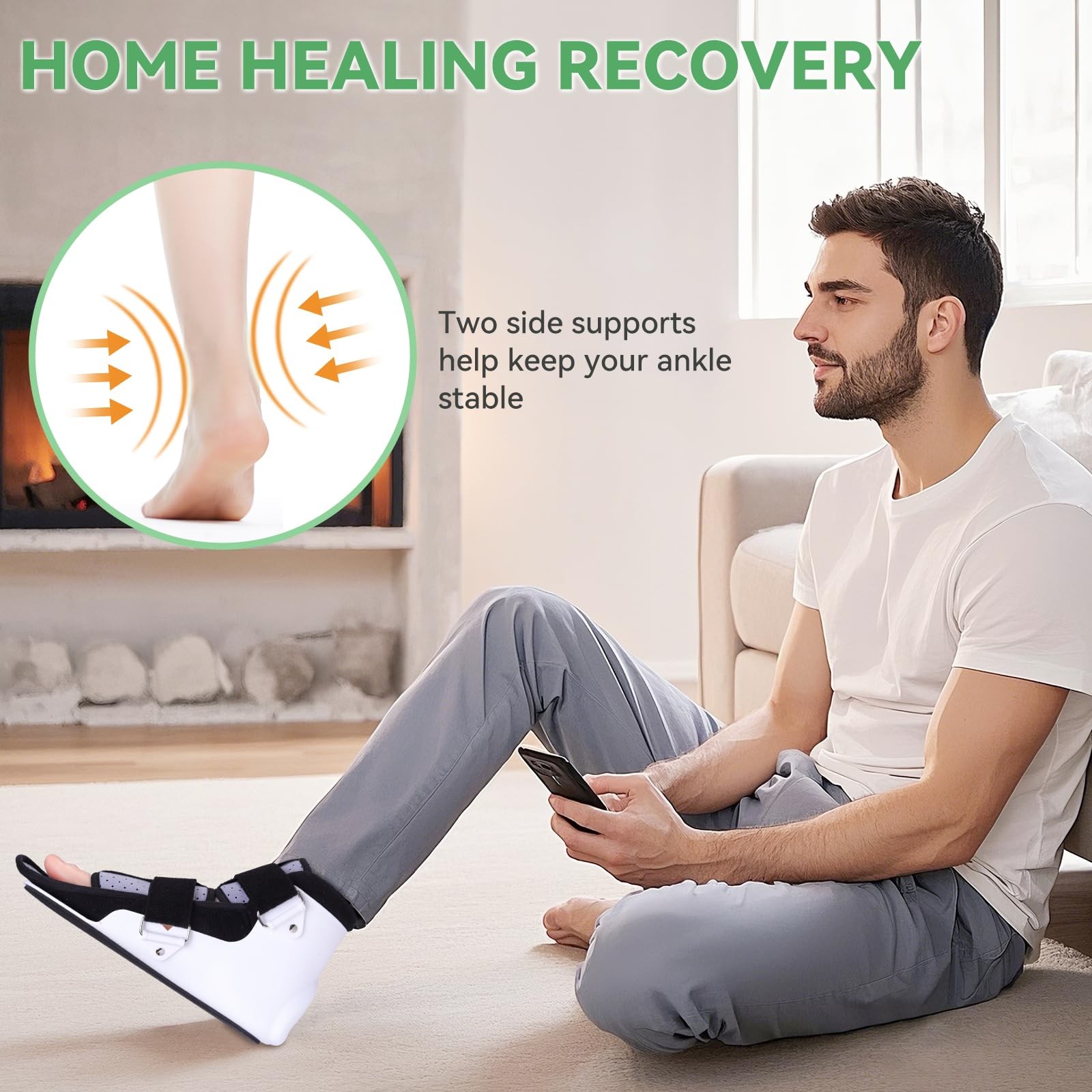 Walking Brace for Broken Toe Injuries, Sprained Ankles, Metatarsal Stress, Po…