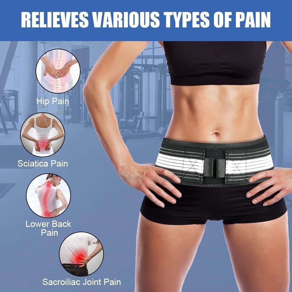 Sacroiliac SI Joint Pain Pelvic Hips Belt Women Men Lower Back Lumbar Support US