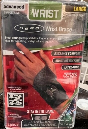 MLR Sport Care Hg80 Wrist Brace Fits Left Or Right Black Large(8″-9″)