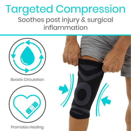 Hospital Grade Stabilizing Knee Sleeve, Promote Knee Recovery Stays