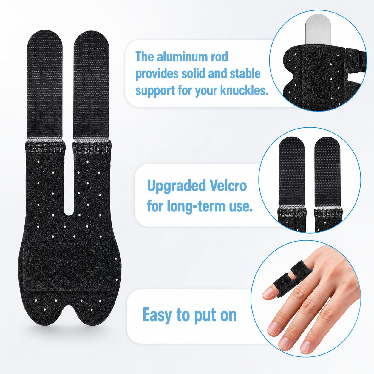 Pinky Finger Splint 4 Pcs Trigger Finger Brace Joint Stabilizer for Arthritis…