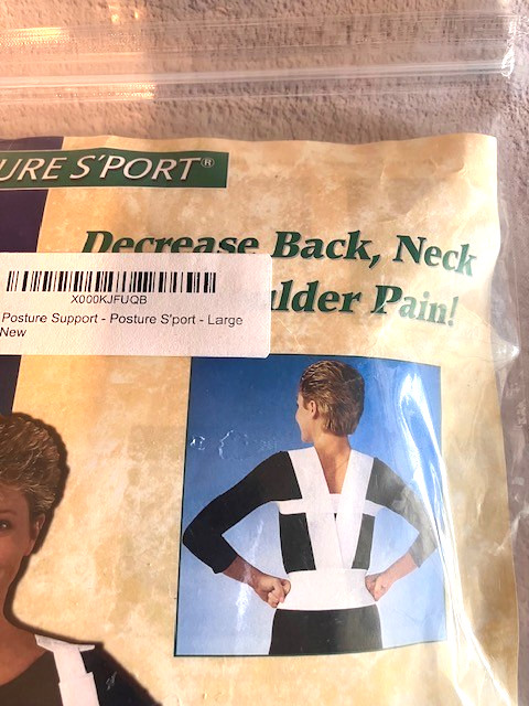 L 42-54″ Posture S’port Decrease Back Neck Shoulder Pain Therapeutic Brace USA!