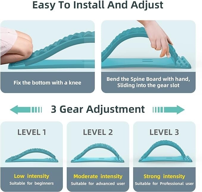 Adjustable Back Support Stretcher – Posture Correction – Lower Back Pain Relieve