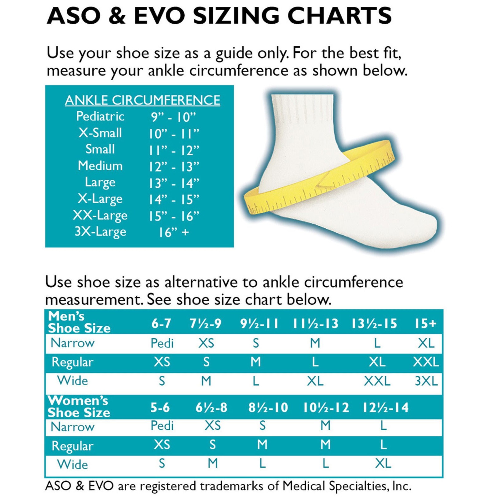 ASO Black Ankle Support Small 11-12″ Ankle Circumf. Lace Up for the Foot 264012