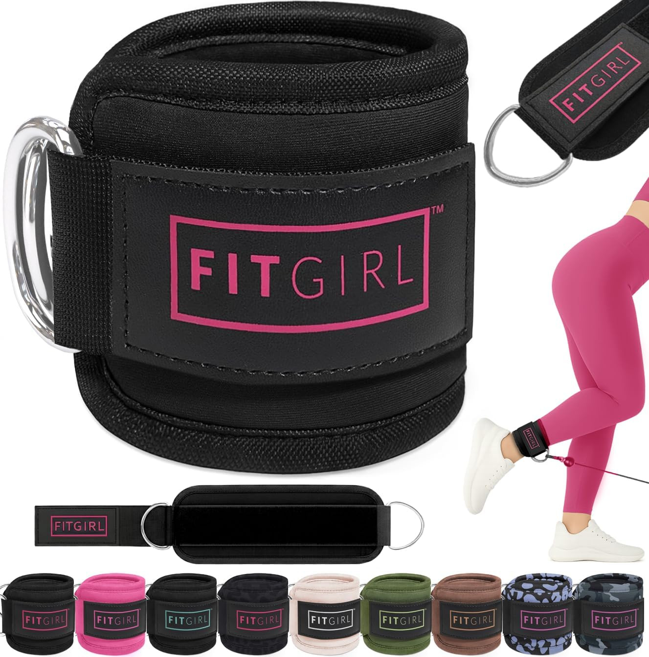FITGIRL Ankle Strap for Cable Machine Glute Kickbacks Leg Workout Gym Attachment