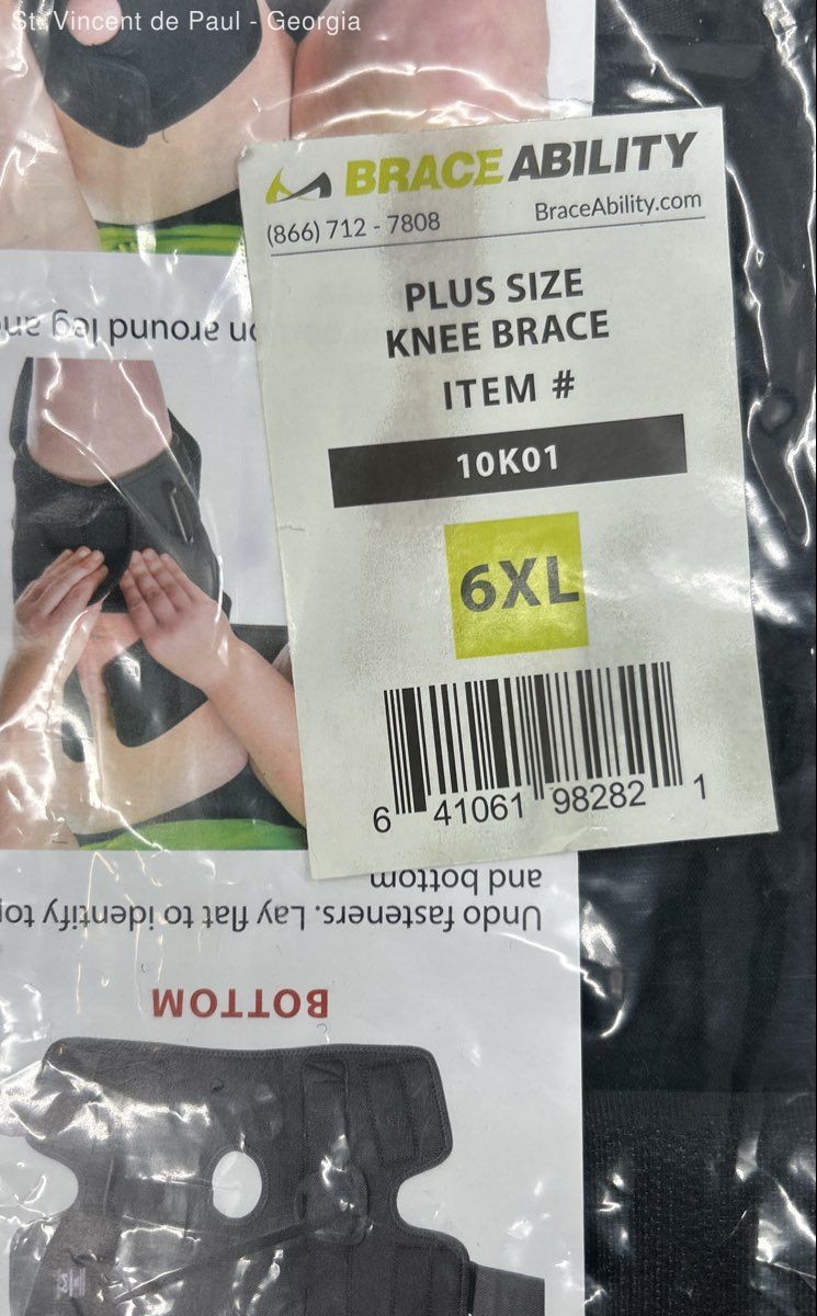 BraceAbility Hinged ROM Knee Brace Item #10K10 6XL Brand New in Package NIP