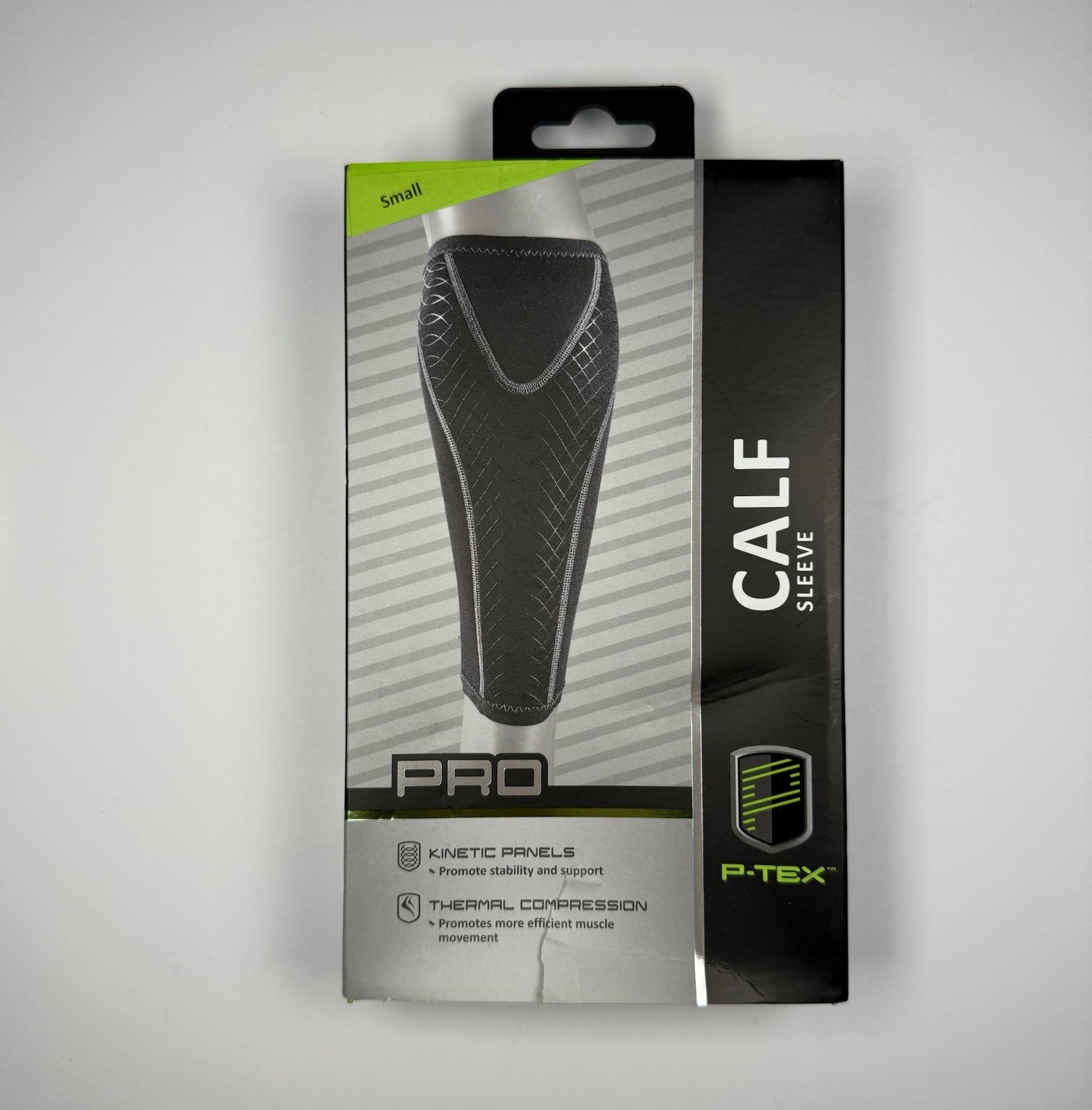 P-TEX Pro Calf Sleeve Compression Support Kinetic Paneling Small & Medium NEW