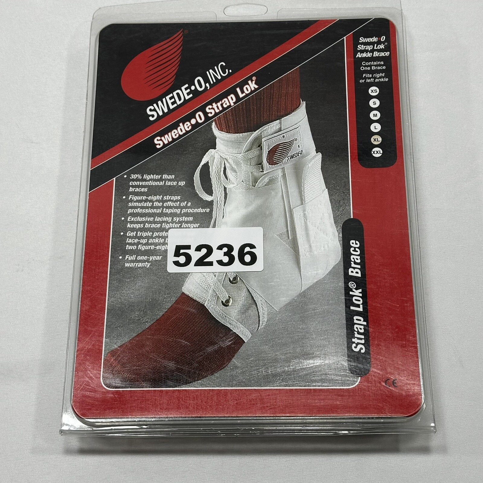Swede-O Ankle Lok Support with Knit Tongue, Exclusive Lacing System Adult XL