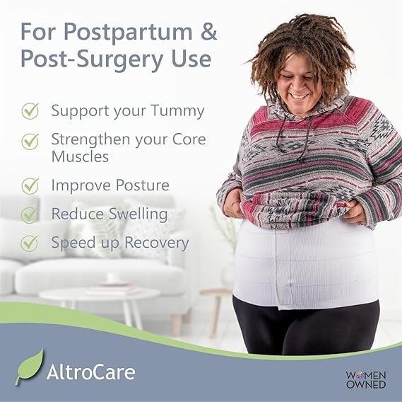 “4 Panel, 12″” high, Plus Size Post Surgery Abdominal Binder “