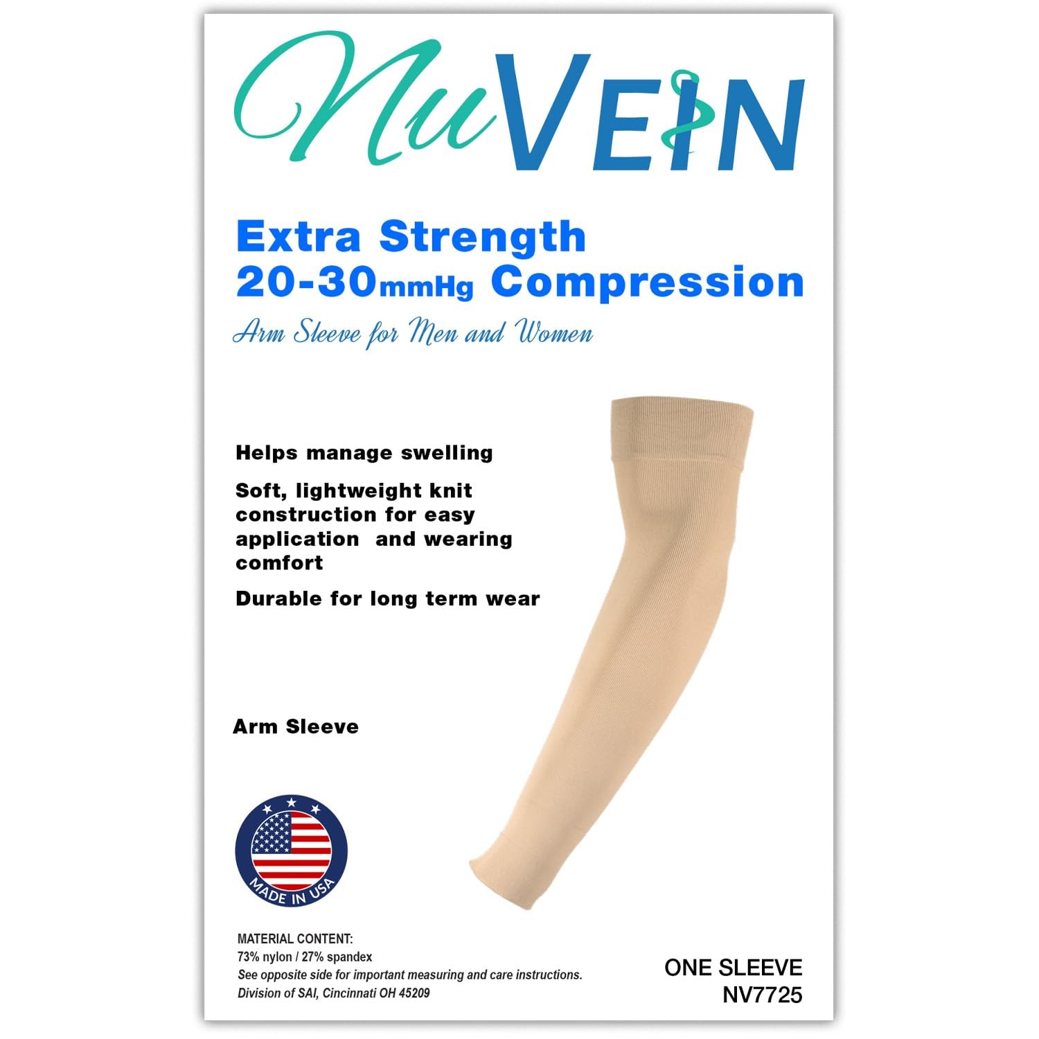 20-30 mmHg Compression Lymphedema Arm Sleeve, for Post Surgical Swelling Reco…
