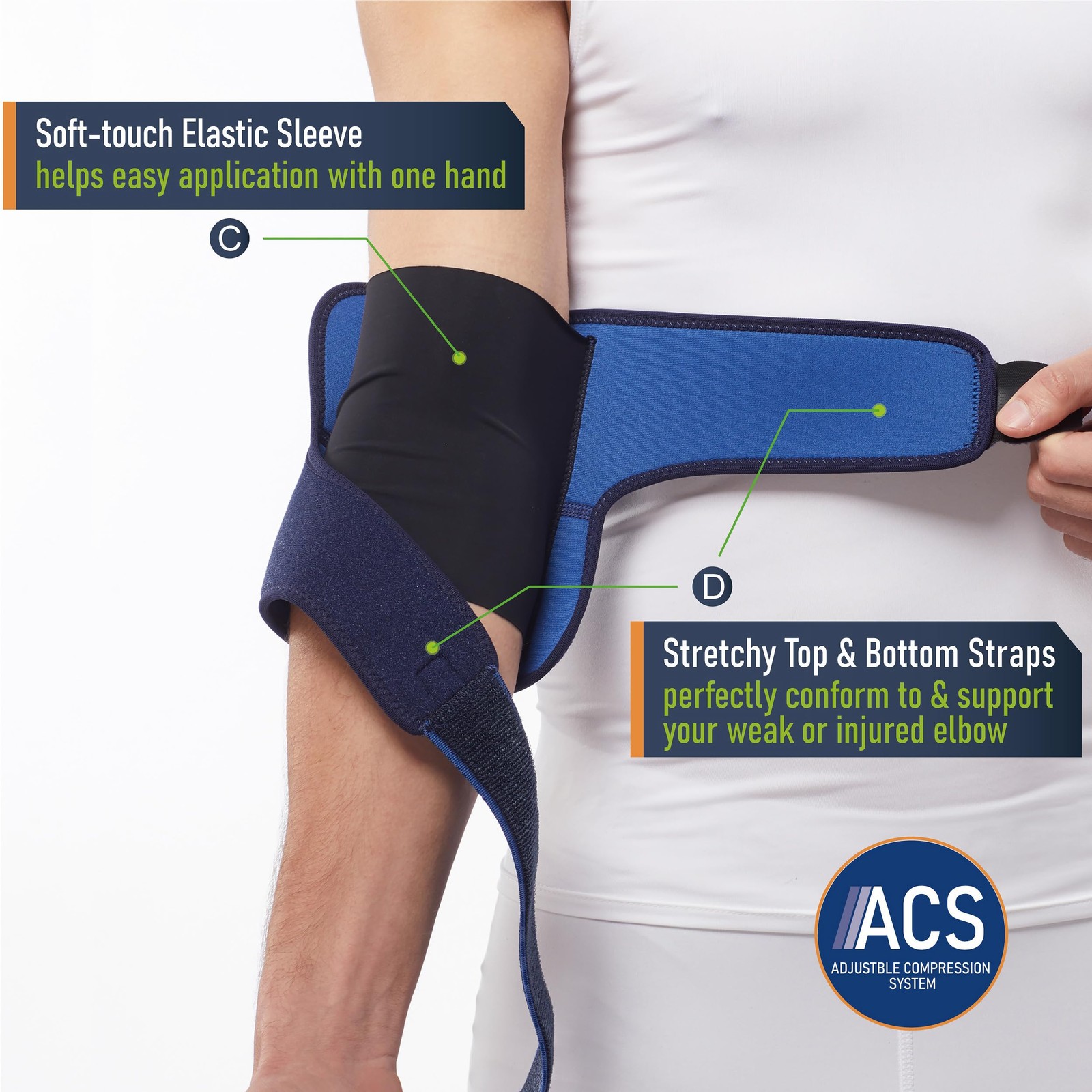 ​Adjustable Elbow Brace – Targeted Support for Tennis Elbow, Golfer’s Elbow, …