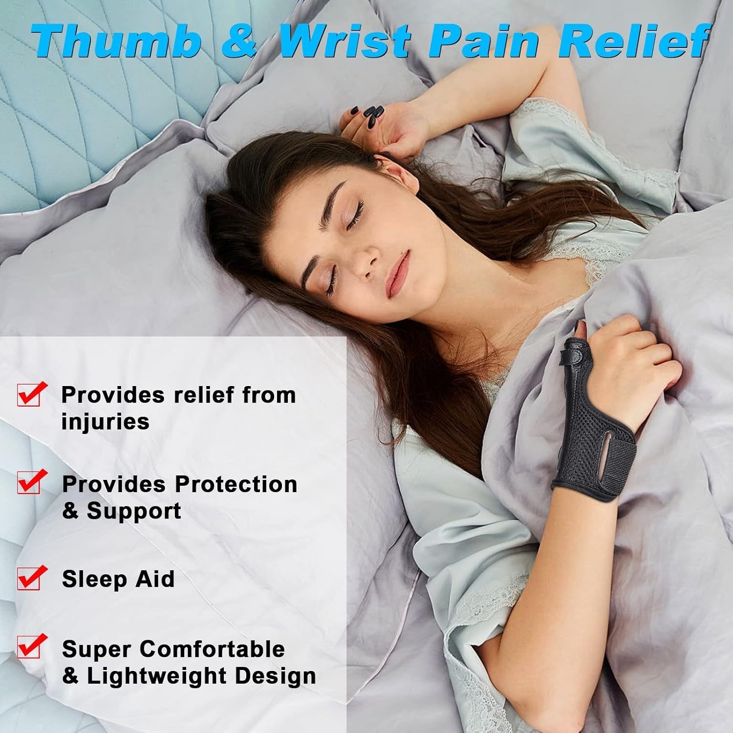 Breathable Nylon Thumb Stabilizer: Ergonomic Design for Soreness Relief – Size S
