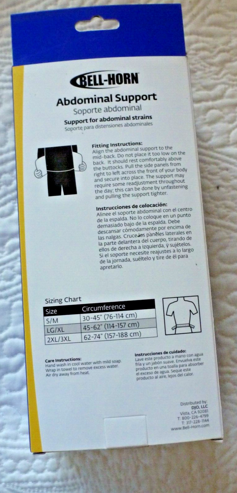 Bell-Horn Abdominal Support S/M nib L0625