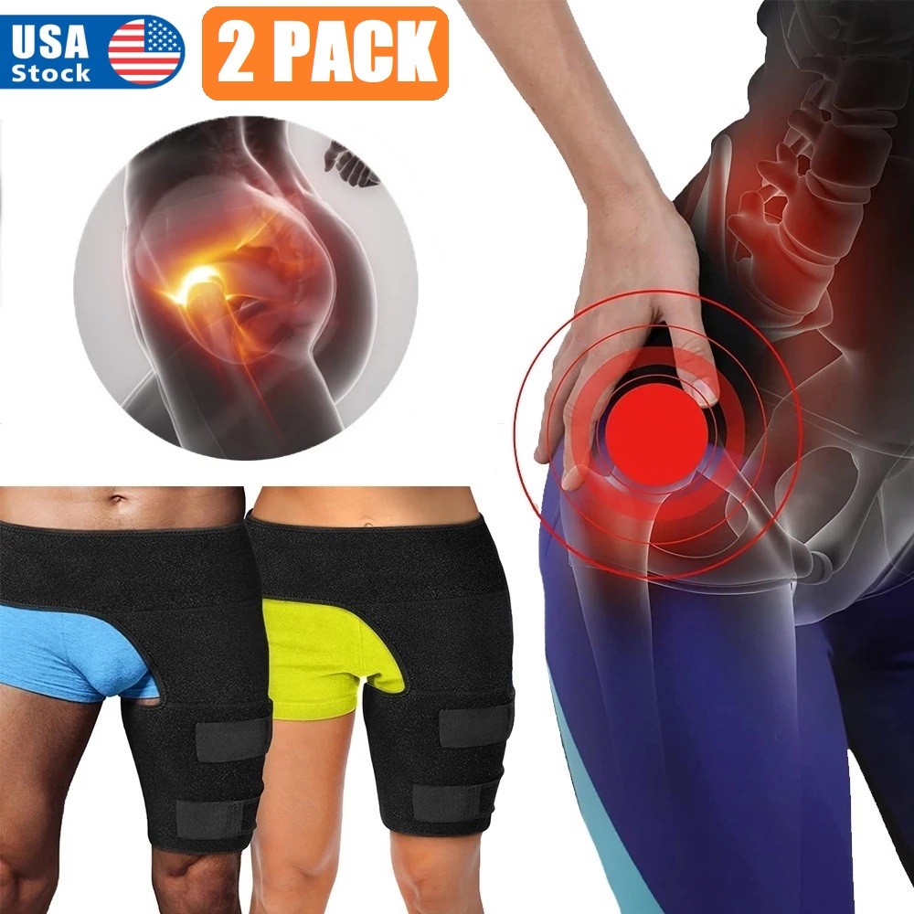 1/2*Hip Brace for Sciatica Pain Relief,Compression Support Wrap for Thigh Injury