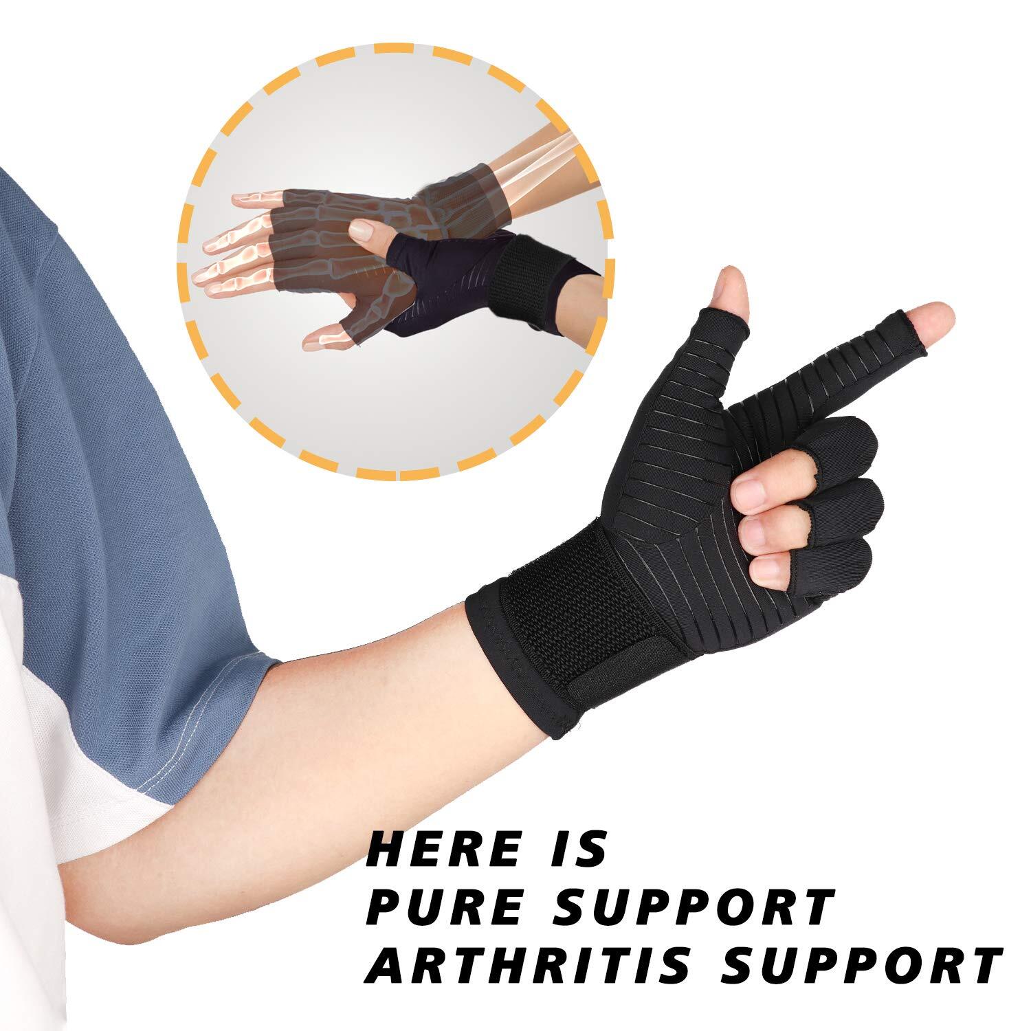 Compression Arthritis Gloves with Strap, Carpal Tunnel,Support