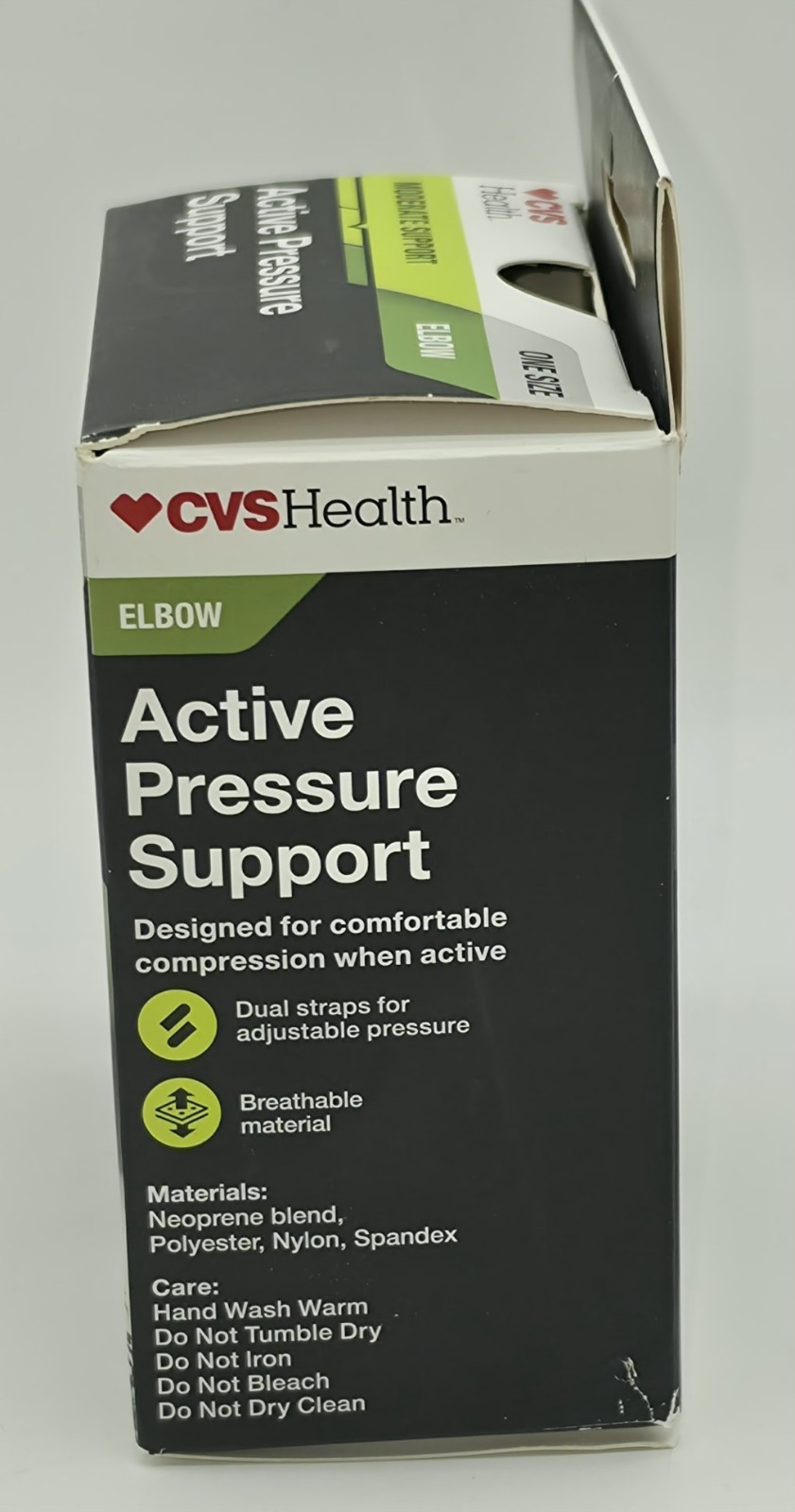 CVS Health Elbow- MODERATE Support – ONE SIZE – Active Pressure Support – 1 Ct.