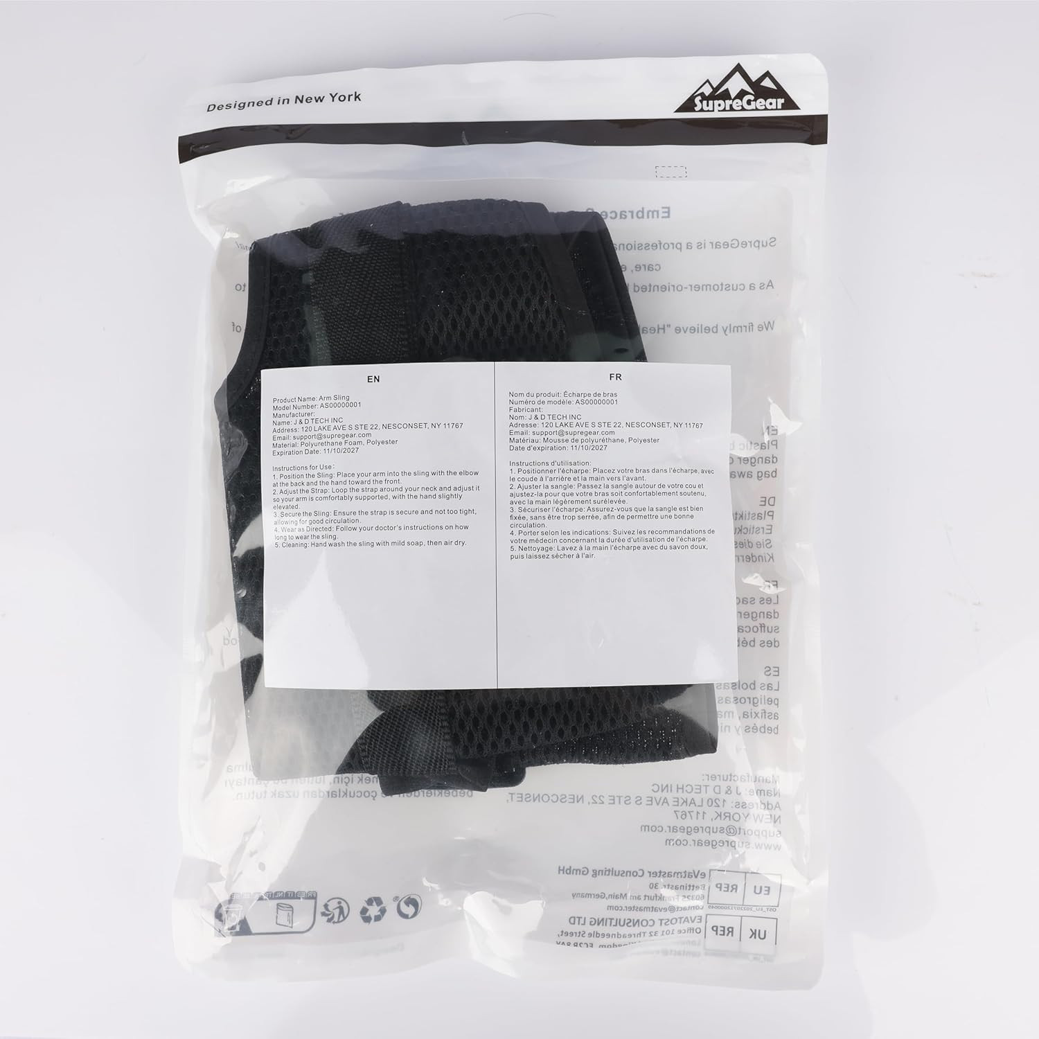 Mesh Arm Sling with Soft Shoulder Cushions, Adjustable Breathable Shoulder Immob