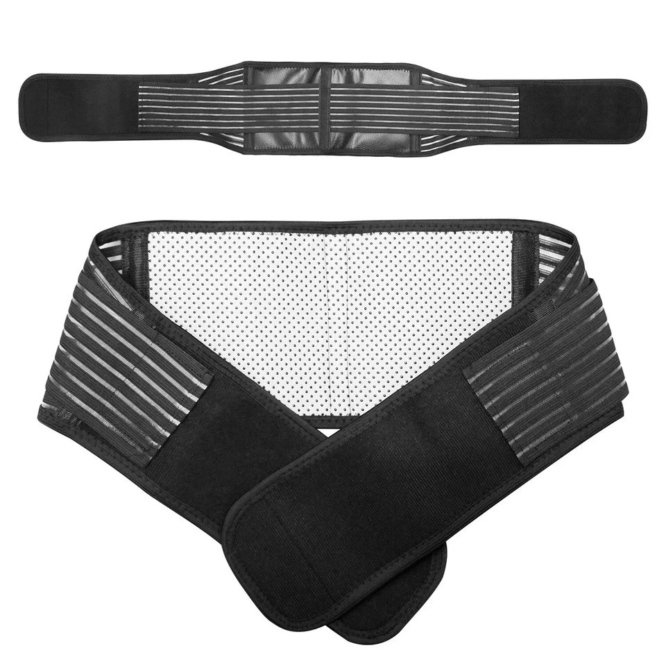 Magnetic Back Support Brace Belt Lumbar Lower Waist Breathable Back Pain Relief
